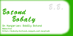 botond bobaly business card